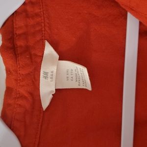 H&M linen blouse, long sleeve, red, worn a few times